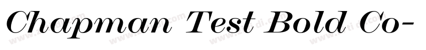 Chapman Test Bold Co字体转换